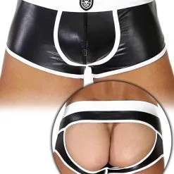 Boxer Bottomless Fetish - Noir/blanc