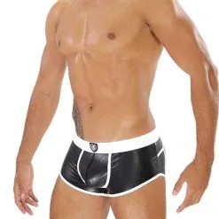 Boxer Bottomless Fetish - Noir/blanc 8 Boxer Bottomless Fetish - Noir/blanc -Poppers Soldes Boutique boxer bottomless fetish noir blanc 2 1 9079