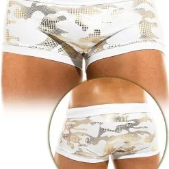 Boxer De Bain Glitter Brazil Cut - Gold