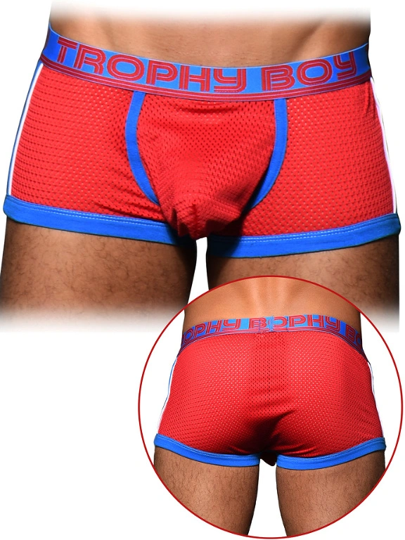 Boxer Trophy Boy Mesh - Rouge 3 Boxer Trophy Boy Mesh - Rouge