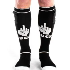 Chaussettes Brutus Fuck Party Pockets - Noir/blanc