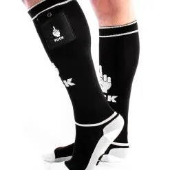 Chaussettes Brutus Fuck Party Pockets - Noir/blanc -Poppers Soldes Boutique chaussettes brutus fuck party pockets noir blanc 2 1 9135