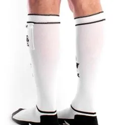 Chaussettes Brutus Gas Mask Party Pockets - Blanc/noir -Poppers Soldes Boutique chaussettes brutus gas mask party pockets blanc noir 3 1 9132