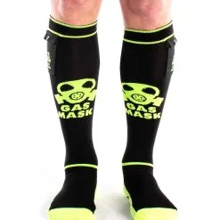 Chaussettes Brutus Gas Mask Party Pockets - Noir/jaune Neon