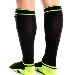 Chaussettes Brutus Gas Mask Party Pockets - Noir/jaune Neon -Poppers Soldes Boutique chaussettes brutus gas mask party pockets noir jaune neon 3 1 9133