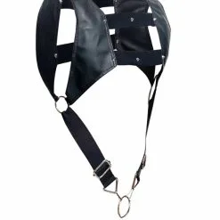 DNGEON Croptop Cockring Harness - Noir -Poppers Soldes Boutique dngeon croptop cockring harness noir 5 2 9298