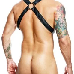 DNGEON Cross Cockring Harness - Noir -Poppers Soldes Boutique dngeon cross cockring harness noir 2 1 9339
