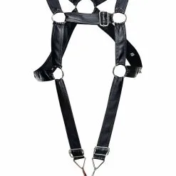 DNGEON Cross Cockring Harness - Noir -Poppers Soldes Boutique dngeon cross cockring harness noir 3 1 9339