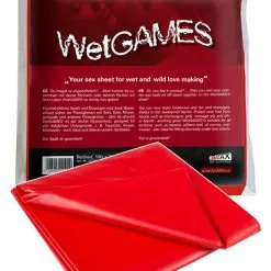 Drap Impermeable Wet Games Sex Rouge De 180x220 Cm