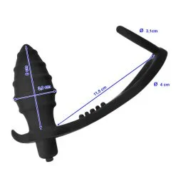 Grooved Silicone Vibrating Prostate Stimulator Cockring -Poppers Soldes Boutique grooved silicone vibrating prostate stimulator cockring 1 1 8629