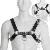 Harnais BDSM En Cuir Veritable Noir -Poppers Soldes Boutique harnais bdsm en cuir veritable noir 0 1 7673