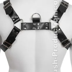 Harnais BDSM En Cuir Veritable Noir -Poppers Soldes Boutique harnais bdsm en cuir veritable noir 2 1 7673