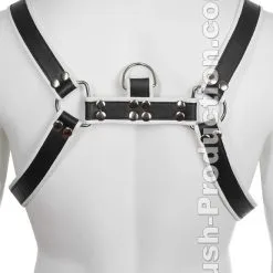 Harnais BDSM En Cuir V?ritable Noir / Blanc -Poppers Soldes Boutique harnais bdsm en cuir vritable noir blanc 2 1 7672