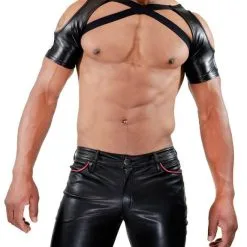 Harnais Open Shoulder - Noir -Poppers Soldes Boutique harnais open shoulder noir 2 1 9077