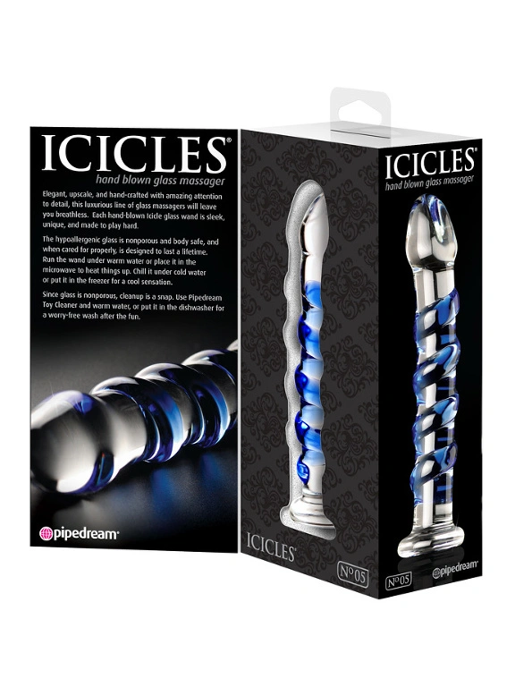 Icicles No. 05 - Dildo De Massage En Verre Souffl? 7 Icicles No. 05 - Dildo De Massage En Verre Souffl? – Image 5