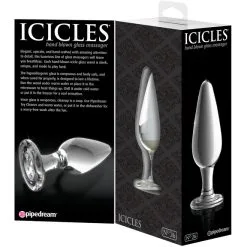 Icicles No. 26 - Plug De Massage Anal En Verre Souffl? -Poppers Soldes Boutique icicles no 26 plug de massage anal en verre souffl 2 1 6970