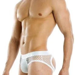 Jockstrap C-Through Bottomless Blanc