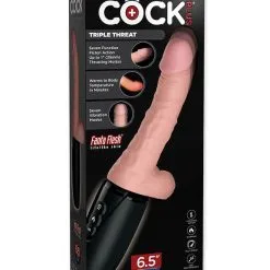 King Cock Plus - 6.5 Inch Thrusting Cock With Balls Flesh -Poppers Soldes Boutique king cock plus 65 inch thrusting cock with balls flesh 5 1 9682