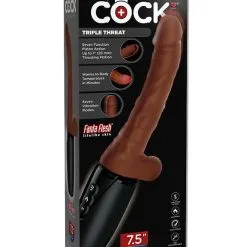 King Cock Plus - 7.5 Inch Thrusting Cock With Balls Brown -Poppers Soldes Boutique king cock plus 75 inch thrusting cock with balls brown 5 1 9692