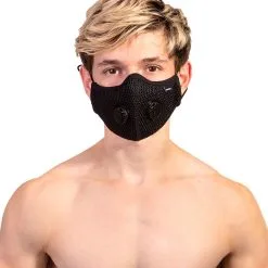 Masque Avec Valve - Noir -Poppers Soldes Boutique masque avec valve noir 3 1 8678