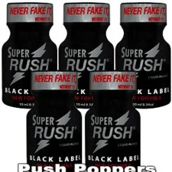 Poppers Super Rush Black Label 10 Ml - Pack De 5