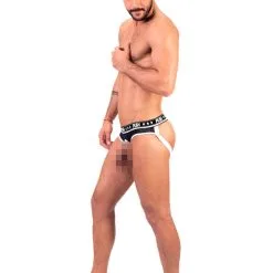 Push - Cockfoster Premium Mesh - Marine/blanc -Poppers Soldes Boutique push cockfoster premium mesh marine blanc 2 1 8970