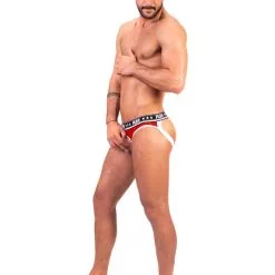 Push - Cockfoster Premium Mesh - Rouge/blanc -Poppers Soldes Boutique push cockfoster premium mesh rouge blanc 2 1 8971