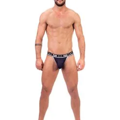 Push - Jockstrap Premium Mesh - Marine/blanc -Poppers Soldes Boutique push jockstrap premium mesh marine blanc 1 1 8975