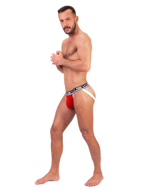 Push - Jockstrap Premium Mesh - Rouge/blanc 5 Push - Jockstrap Premium Mesh - Rouge/blanc – Image 3