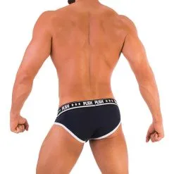 Push - Slip Premium Cotton - Marine/blanc -Poppers Soldes Boutique push slip premium cotton marine blanc 2 1 7828