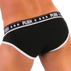 Push - Slip Premium Cotton - Noir/blanc -Poppers Soldes Boutique push slip premium cotton noir blanc 3 1 7830