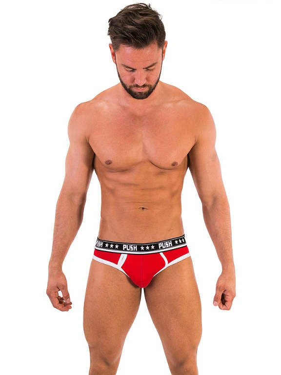 Push - Slip Premium Cotton - Rouge/blanc 4 Push - Slip Premium Cotton - Rouge/blanc – Image 2