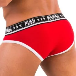 Push - Slip Premium Cotton - Rouge/blanc 9 Push - Slip Premium Cotton - Rouge/blanc -Poppers Soldes Boutique push slip premium cotton rouge blanc 3 1 7827