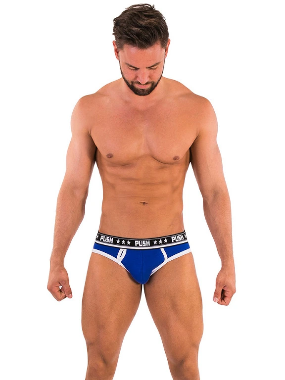 Push - Slip Premium Cotton - Royal/blanc 3 Push - Slip Premium Cotton - Royal/blanc – Image 2