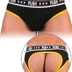 Push - Slip Premium Mesh Hole - Noir/jaune