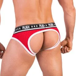 Push - Slip Premium Mesh Hole - Rouge/blanc 9 Push - Slip Premium Mesh Hole - Rouge/blanc -Poppers Soldes Boutique push slip premium mesh hole rouge blanc 2 1 7666