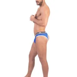 Push - Slip Premium Mesh Hole - Royal/blanc -Poppers Soldes Boutique push slip premium mesh hole royal blanc 2 3 7665