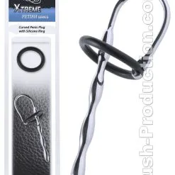 Push Xtreme Fetish - Curved Penis Plug Avec Anneaux Silicone