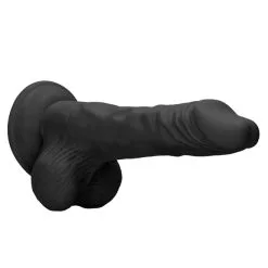 RealRock - Dildo 10 Inch Avec Testicules - Noir -Poppers Soldes Boutique realrock dildo 10 inch avec testicules noir 4 2 9180