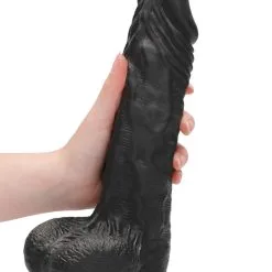 RealRock - Dildo 10 Inch Avec Testicules - Noir -Poppers Soldes Boutique realrock dildo 10 inch avec testicules noir 6 2 9180