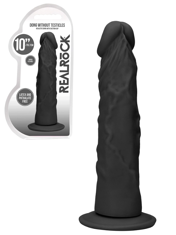 RealRock - Dildo 10 Inch Sans Testicules - Noir 3 RealRock - Dildo 10 Inch Sans Testicules - Noir