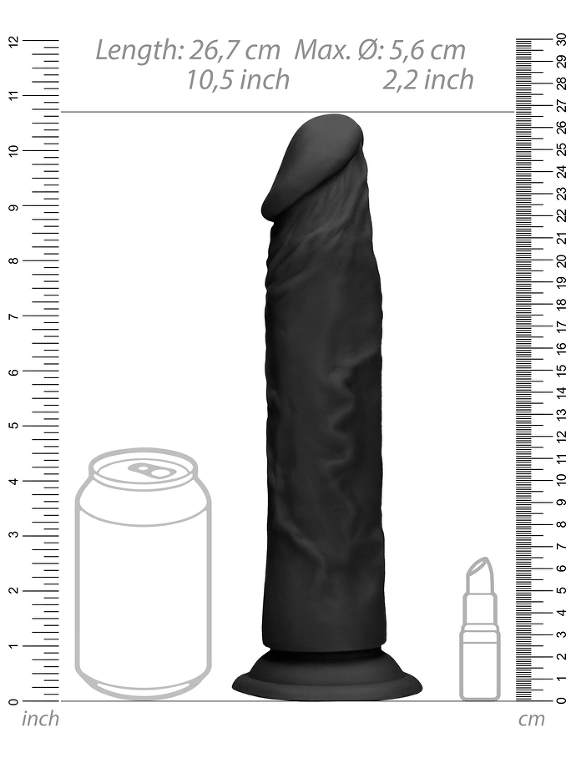 RealRock - Dildo 10 Inch Sans Testicules - Noir 9 RealRock - Dildo 10 Inch Sans Testicules - Noir – Image 7