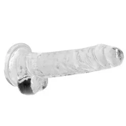 RealRock - Dildo 7 Inch & Balls - Crystal Clear -Poppers Soldes Boutique realrock dildo 7 inch balls crystal clear 2 1 8879