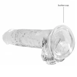 RealRock - Dildo 7 Inch & Balls - Crystal Clear -Poppers Soldes Boutique realrock dildo 7 inch balls crystal clear 3 1 8879