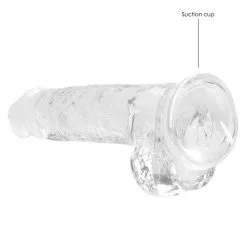 RealRock - Dildo 8 Inch & Balls - Crystal Clear -Poppers Soldes Boutique realrock dildo 8 inch balls crystal clear 3 1 8878