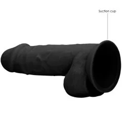 RealRock - Silicone Dildo - Noir -Poppers Soldes Boutique realrock silicone dildo noir 4 1 8167