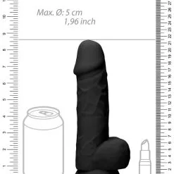 RealRock - Silicone Dildo - Noir -Poppers Soldes Boutique realrock silicone dildo noir 6 1 8167