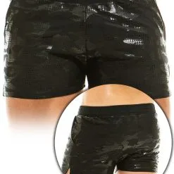 Short De Bain Glitter - Noir