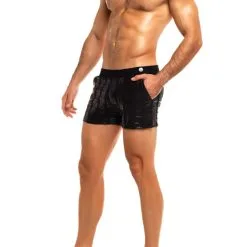 Short De Bain Tyres - Noir 9 Short De Bain Tyres - Noir -Poppers Soldes Boutique short de bain tyres noir 3 1 8763