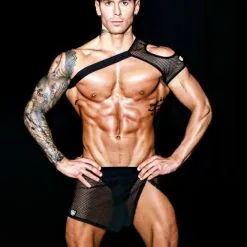 Skirt Circuit Mesh - Noir -Poppers Soldes Boutique skirt circuit mesh noir 6 1 9483